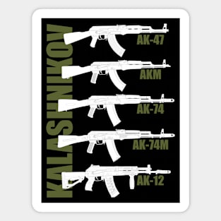 Generation of the Kalashnikov Assault Rifle (white version) Magnet